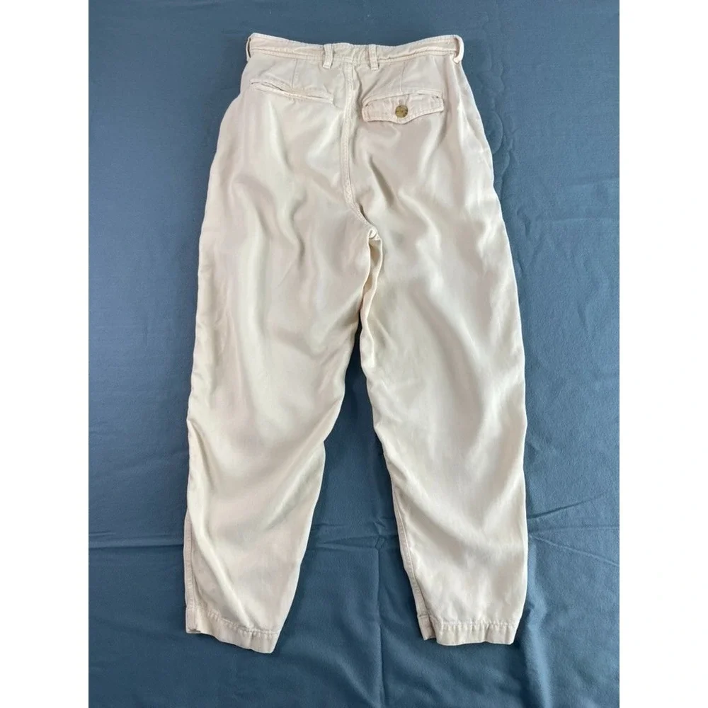 Everlane Buttersoft Chino Pant Women Sz 4 Cream Relaxed Coastal Everyday Comfy